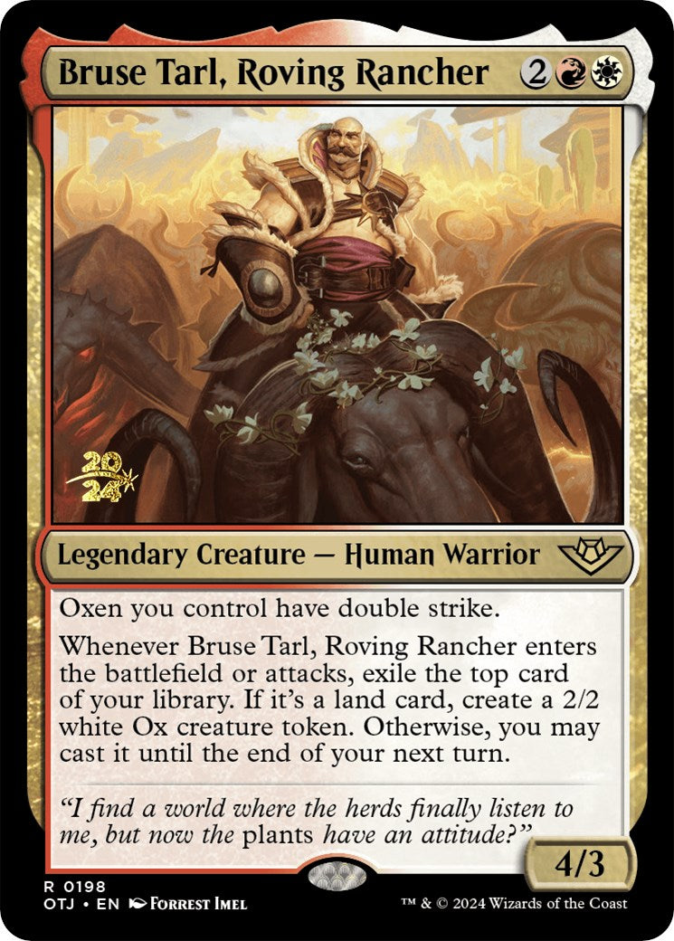 Bruse Tarl, Roving Rancher [Outlaws of Thunder Junction Prerelease Promos] | Sanctuary Gaming
