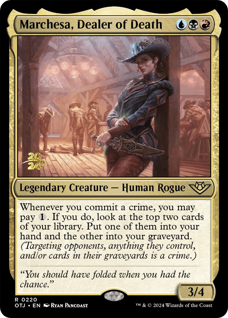 Marchesa, Dealer of Death [Outlaws of Thunder Junction Prerelease Promos] | Sanctuary Gaming