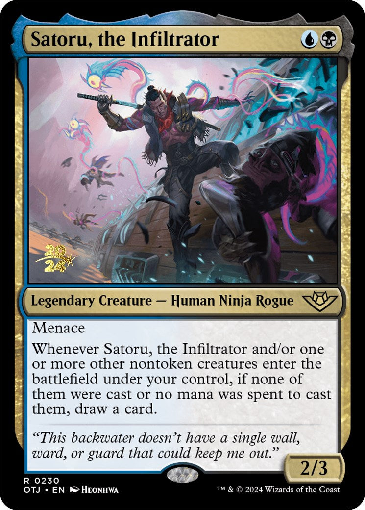 Satoru, the Infiltrator [Outlaws of Thunder Junction Prerelease Promos] | Sanctuary Gaming