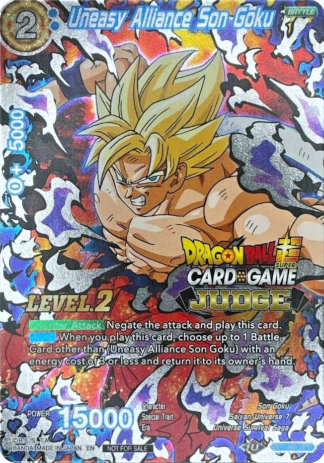 Uneasy Alliance Son Goku (Level 2) (DB1-096) [Judge Promotion Cards] | Sanctuary Gaming