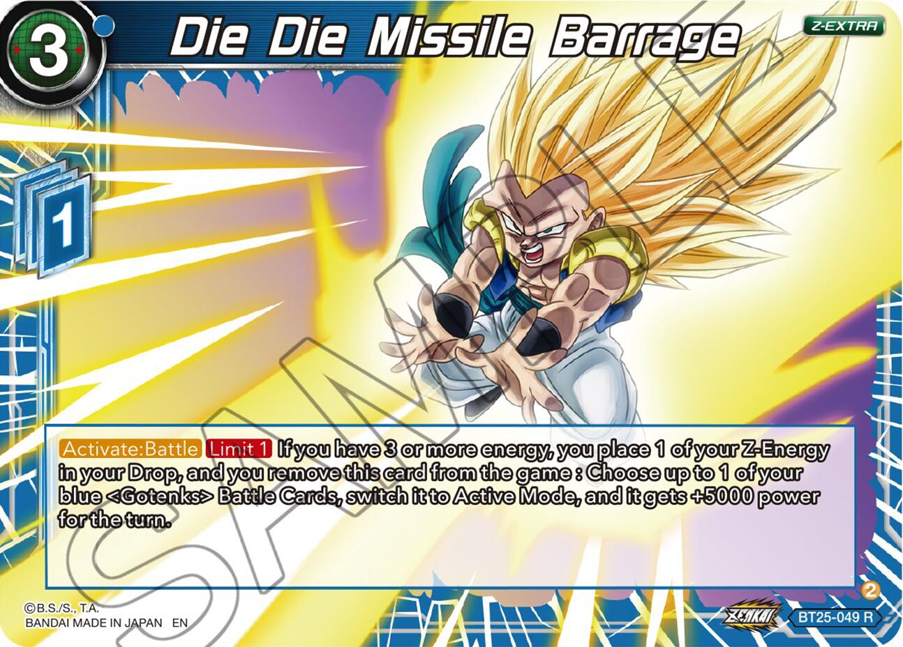 Die Die Missile Barrage (BT25-049) [Legend of the Dragon Balls] | Sanctuary Gaming