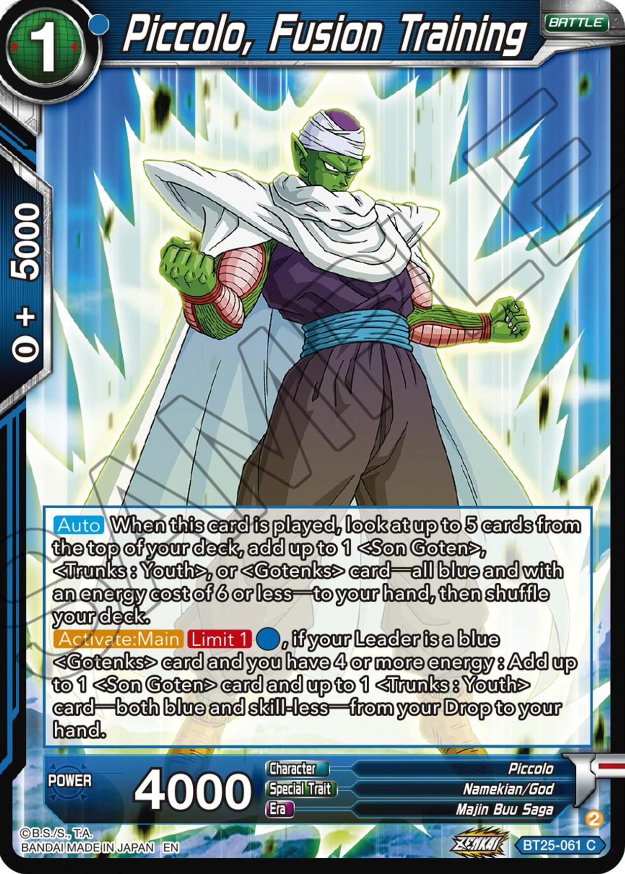 Piccolo, Fusion Training (BT25-061) [Legend of the Dragon Balls] | Sanctuary Gaming