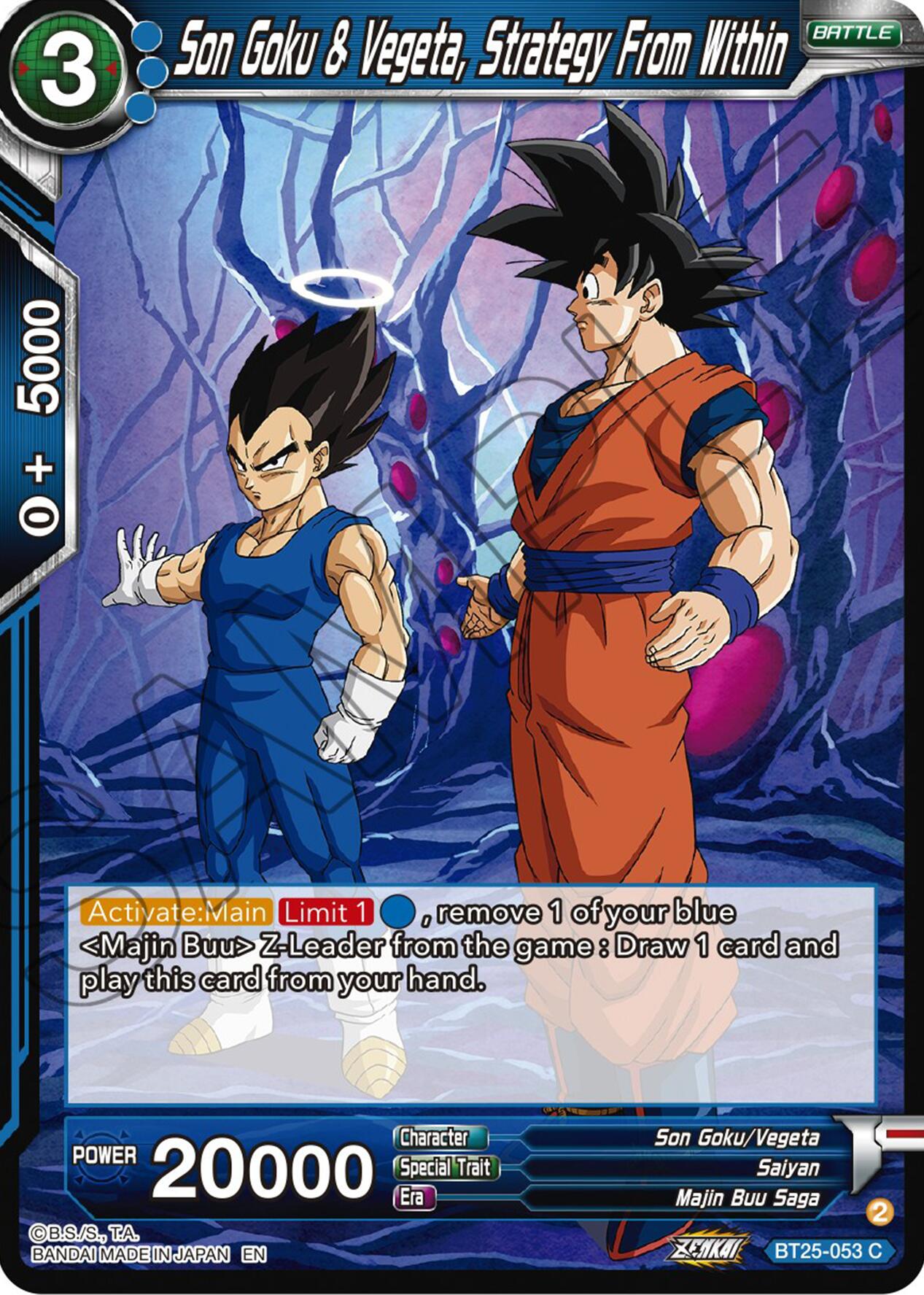 Son Goku & Vegeta, Strategy From Within (BT25-053) [Legend of the Dragon Balls] | Sanctuary Gaming
