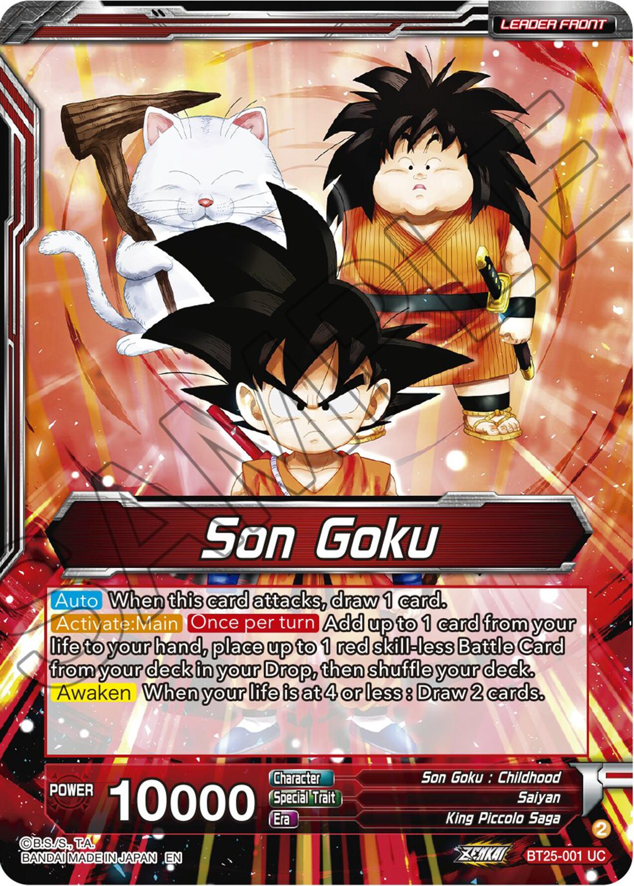 Son Goku // Son Goku, Face-Off With the Great Demon King (BT25-001) [Legend of the Dragon Balls] | Sanctuary Gaming