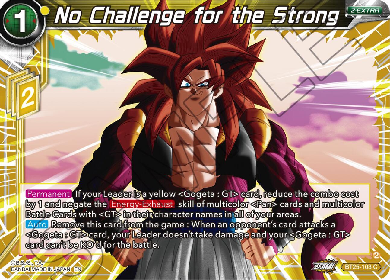 No Challenge for the Strong (BT25-103 C) [Legend of the Dragon Balls] | Sanctuary Gaming