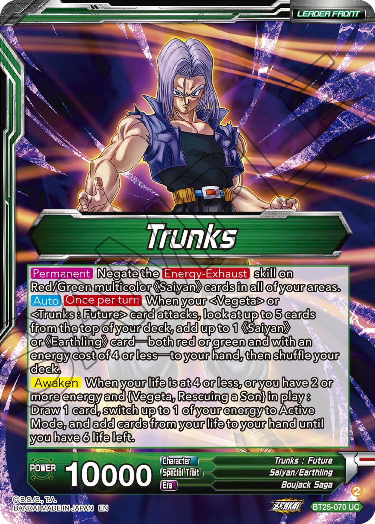 Trunks // SS Trunks, Tournament Battle to the Death (BT25-070) [Legend of the Dragon Balls] | Sanctuary Gaming