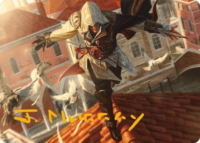 Ezio, Blade of Vengeance Art Card (Gold-Stamped Signature) [Assassin's Creed Art Series] | Sanctuary Gaming