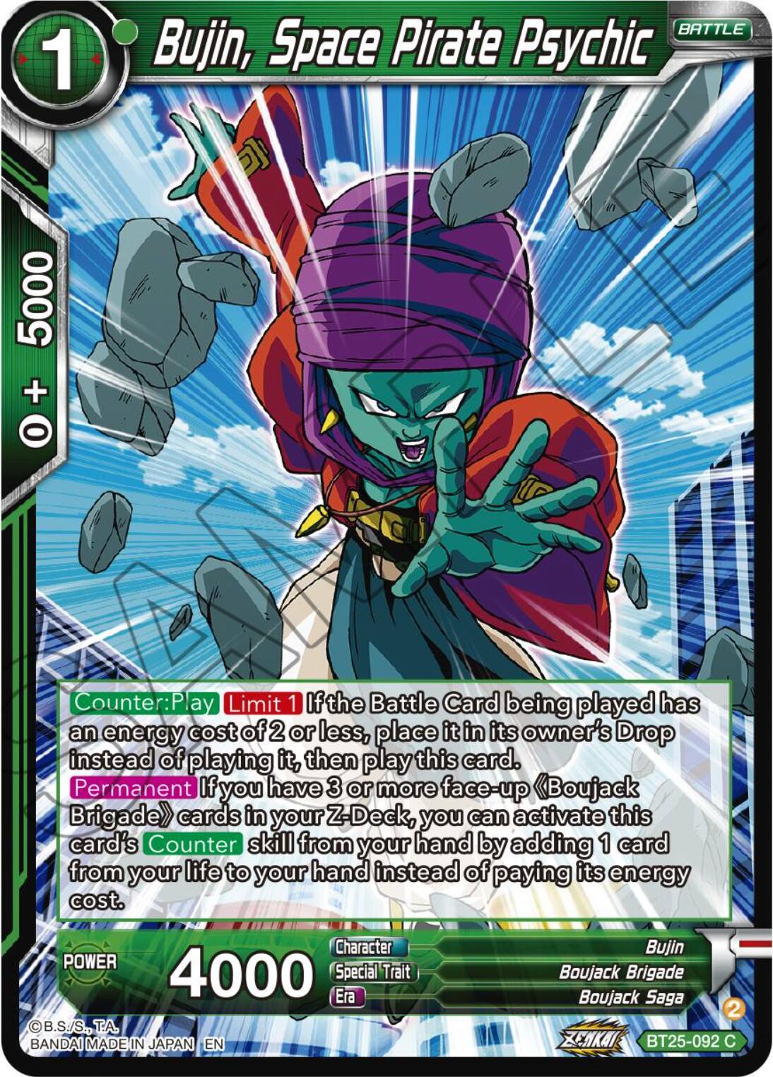 Bujin, Space Pirate Psychic (BT25-092) [Legend of the Dragon Balls] | Sanctuary Gaming