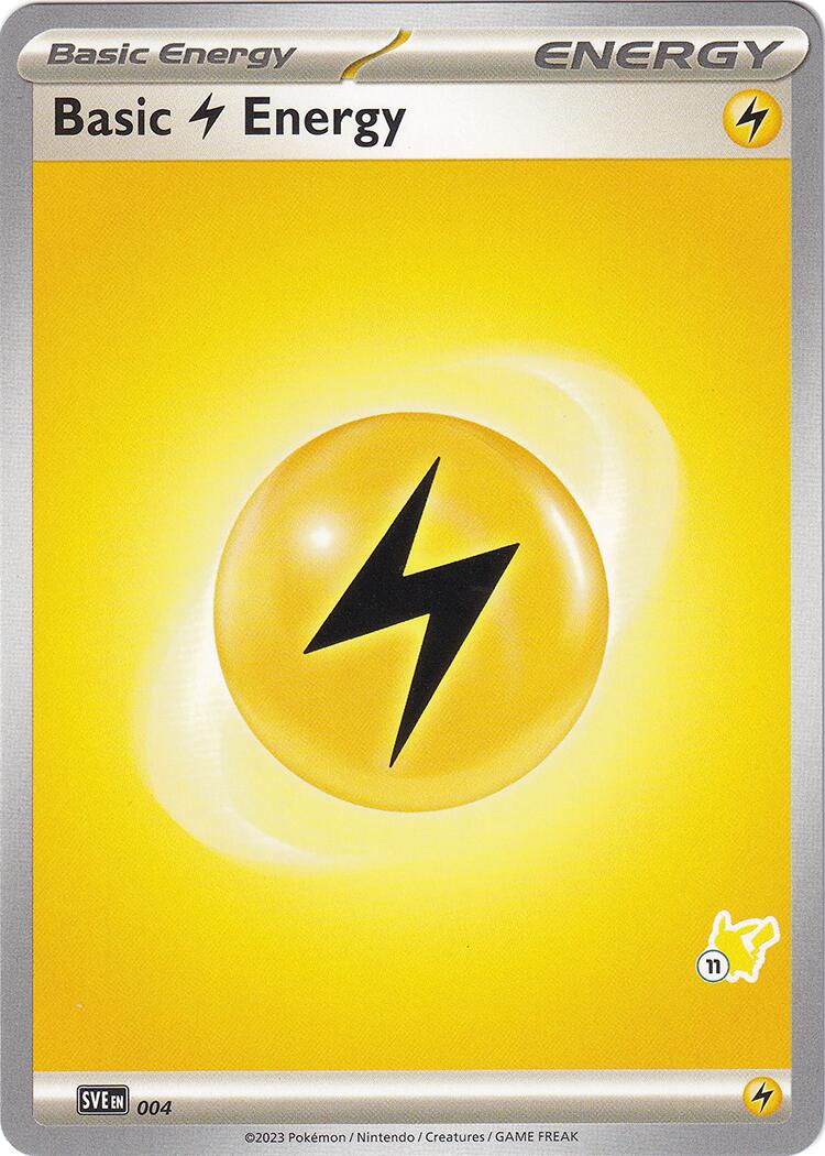 Basic Lightning Energy (004) (Pikachu Stamp #11) [Battle Academy 2024] | Sanctuary Gaming