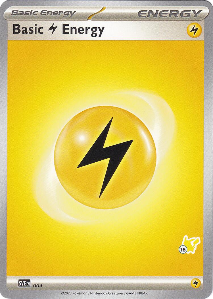 Basic Lightning Energy (004) (Pikachu Stamp #16) [Battle Academy 2024] | Sanctuary Gaming