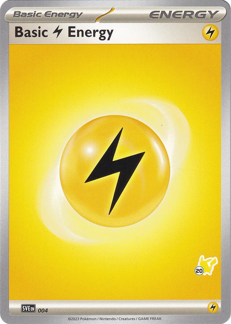 Basic Lightning Energy (004) (Pikachu Stamp #20) [Battle Academy 2024] | Sanctuary Gaming