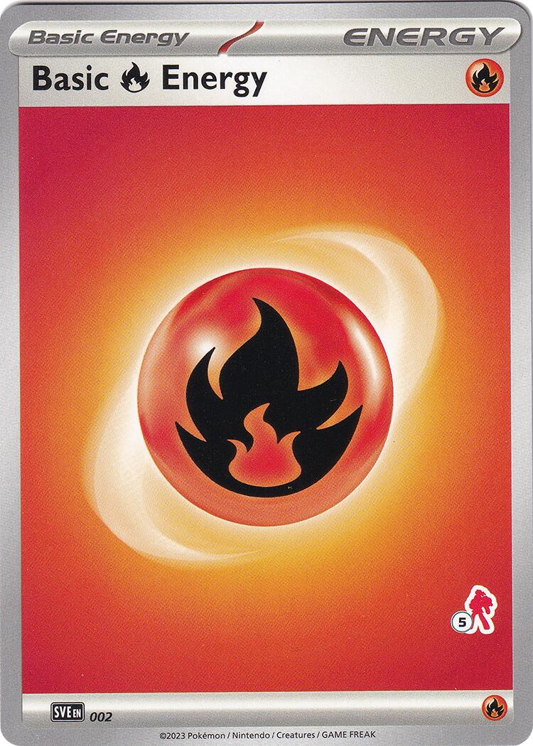 Basic Fire Energy (002) (Armarouge Stamp #5) [Battle Academy 2024] | Sanctuary Gaming