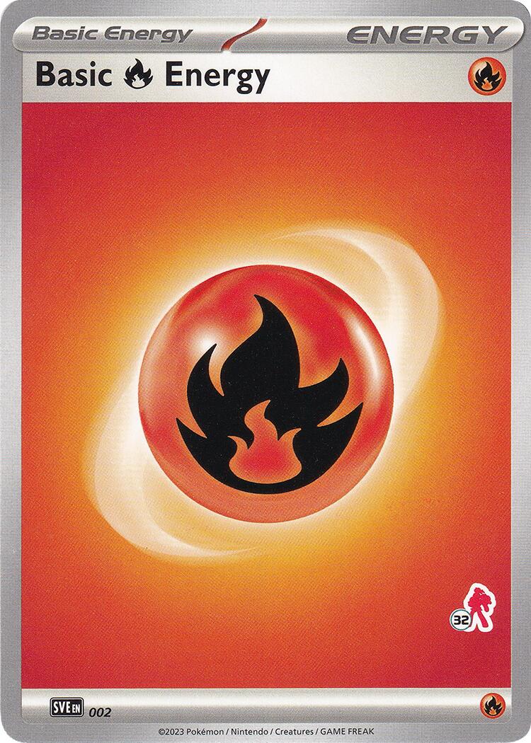 Basic Fire Energy (002) (Armarouge Stamp #32) [Battle Academy 2024] | Sanctuary Gaming