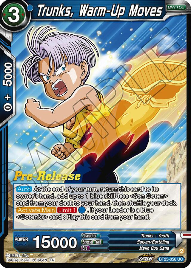 Trunks, Warm-Up Moves (BT25-056) [Legend of the Dragon Balls Prerelease Promos] | Sanctuary Gaming