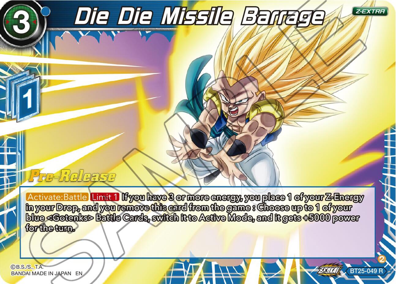 Die Die Missile Barrage (BT25-049) [Legend of the Dragon Balls Prerelease Promos] | Sanctuary Gaming