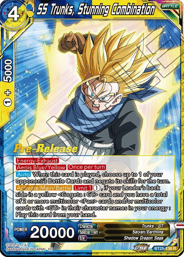 SS Trunks, Stunning Combination (BT25-136) [Legend of the Dragon Balls Prerelease Promos] | Sanctuary Gaming