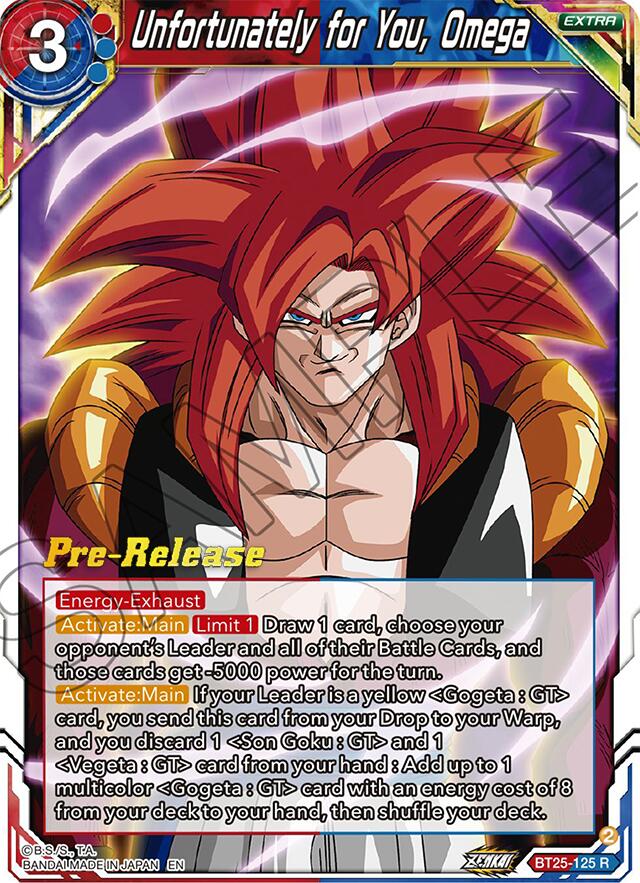 Unfortunately for You, Omega (BT25-125) [Legend of the Dragon Balls Prerelease Promos] | Sanctuary Gaming
