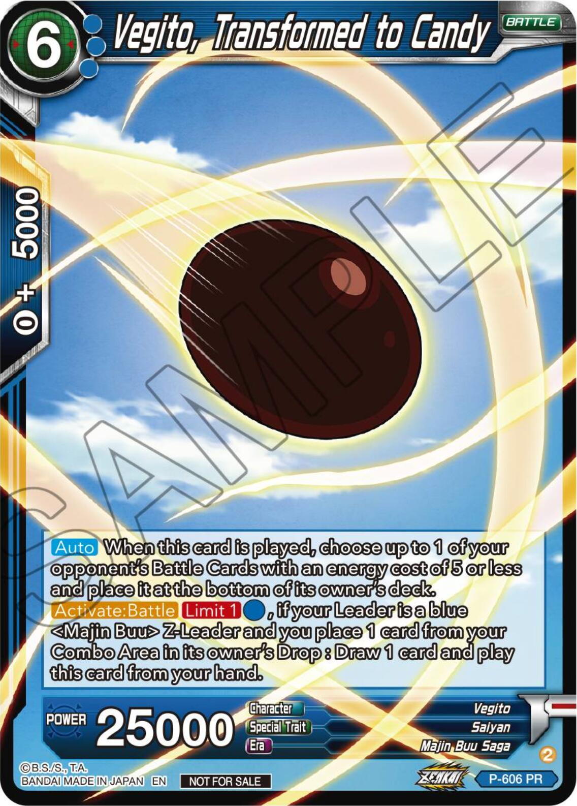Vegito, Transformed to Candy (Tournament Pack Vol. 8) (P-606) [Promotion Cards] | Sanctuary Gaming