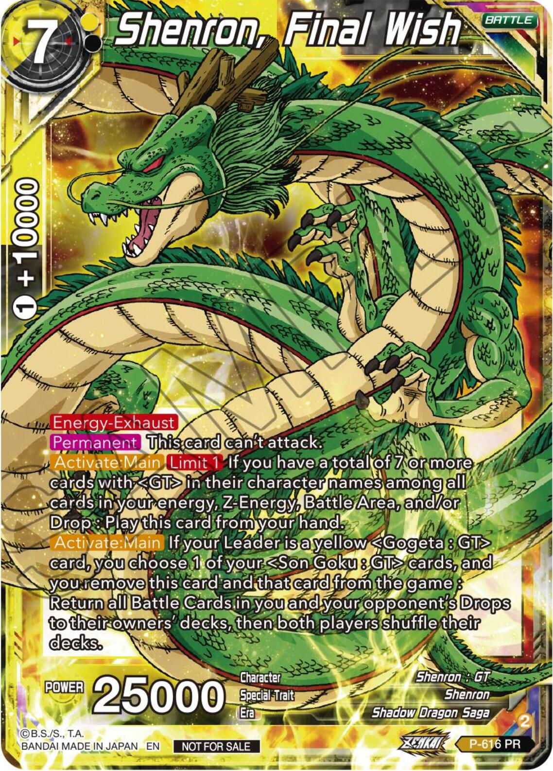 Shenron, Final Wish (Tournament Pack Vol. 8) (P-616) [Promotion Cards] | Sanctuary Gaming