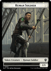 Human Soldier // Wolf (035) Double-Sided Token [Bloomburrow Commander Tokens] | Sanctuary Gaming