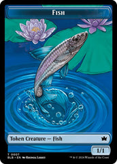 Bird (011) // Fish Double-Sided Token [Bloomburrow Commander Tokens] | Sanctuary Gaming