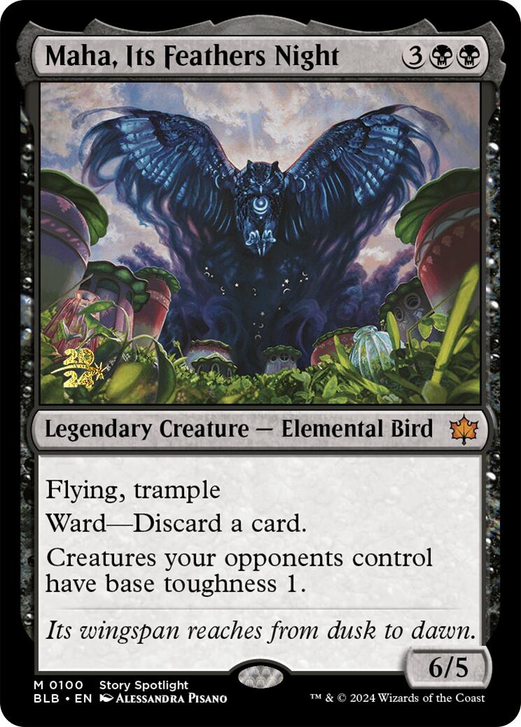 Maha, Its Feather Night [Bloomburrow Prerelease Promos] | Sanctuary Gaming