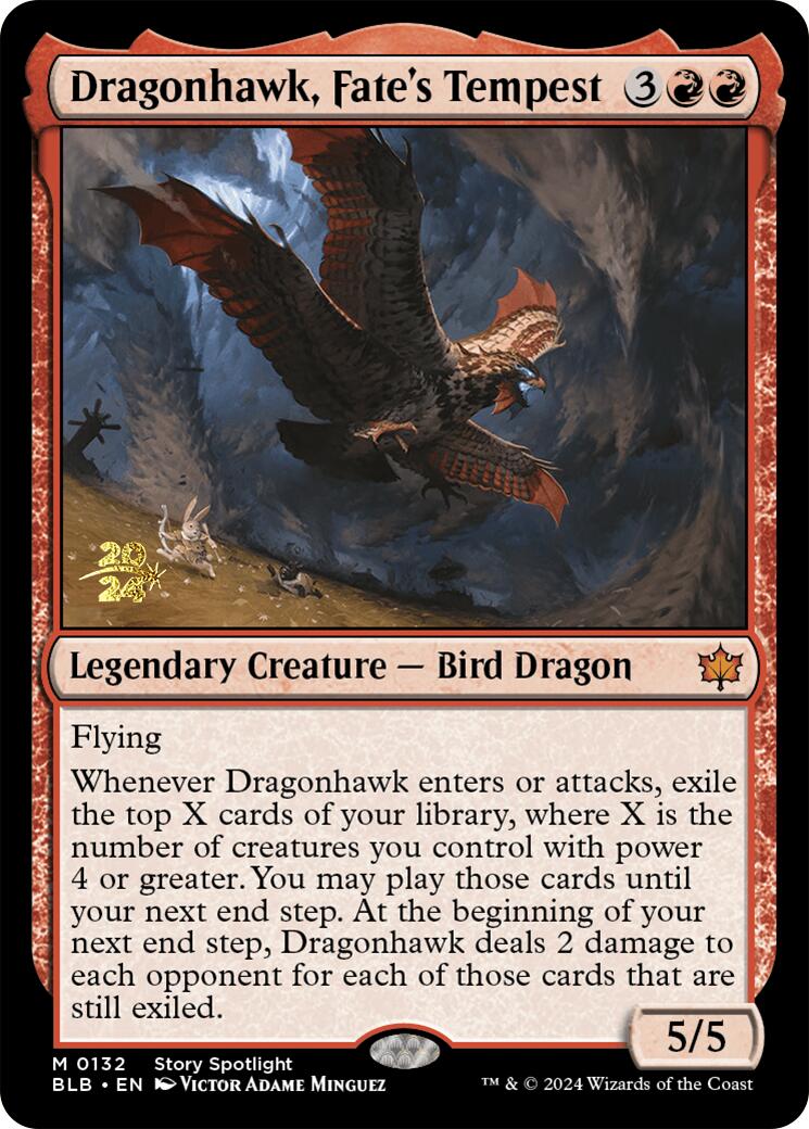 Dragonhawk, Fate's Tempest [Bloomburrow Prerelease Promos] | Sanctuary Gaming