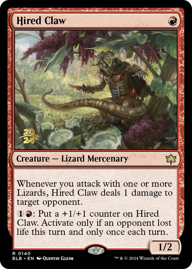 Hired Claw [Bloomburrow Prerelease Promos] | Sanctuary Gaming