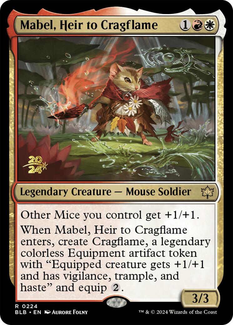 Mabel, Heir to Cragflame [Bloomburrow Prerelease Promos] | Sanctuary Gaming