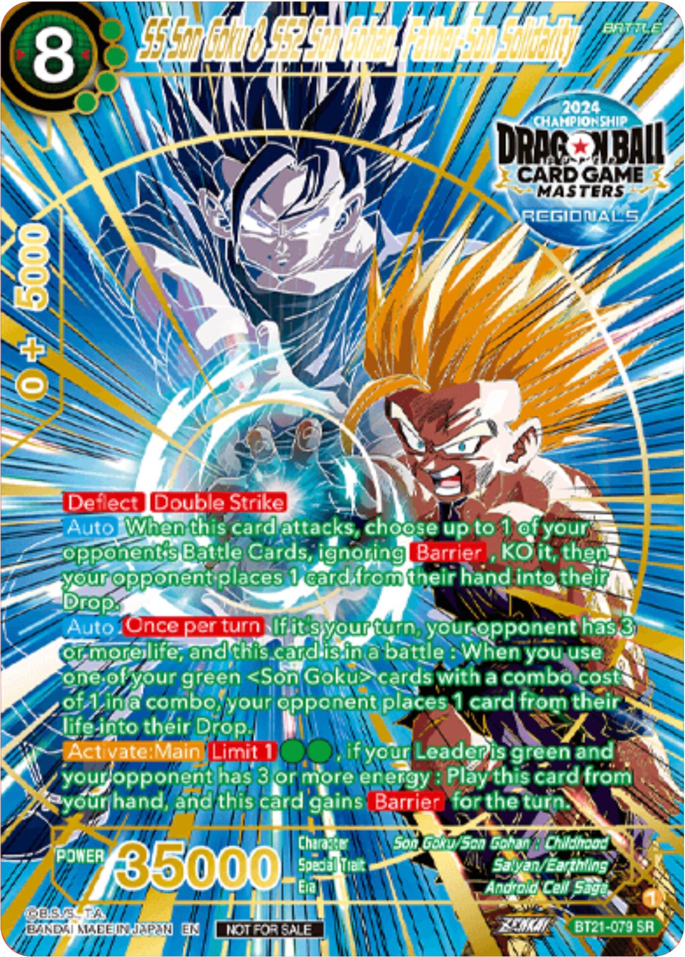 SS Son Goku & SS2 Son Gohan, Father-Son Solidarity (Championship 2024 Top 16 Alternate Art Vol.2) (BT21-079) [Tournament Promotion Cards] | Sanctuary Gaming
