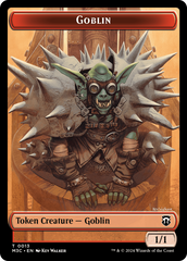 Goblin (Ripple Foil) // Tarmogoyf Double-Sided Token [Modern Horizons 3 Commander Tokens] | Sanctuary Gaming