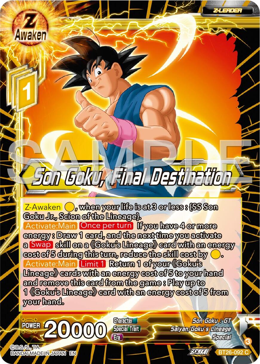 Son Goku, Final Destination (BT26-092) [Ultimate Advent] | Sanctuary Gaming