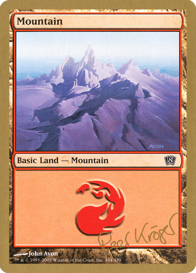 Mountain (344) (Peer Kroger) [World Championship Decks 2003] | Sanctuary Gaming