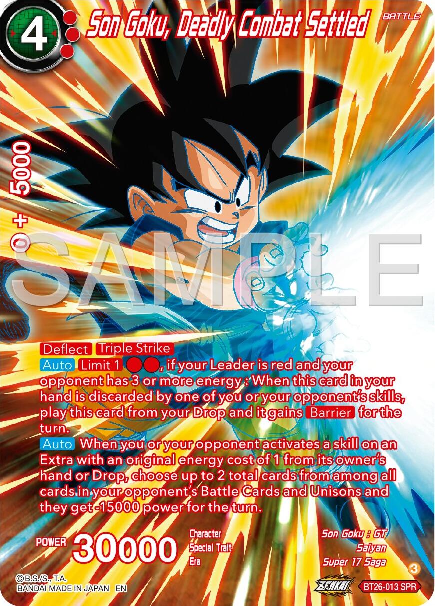 Son Goku, Deadly Combat Settled (SPR) (BT26-013) [Ultimate Advent] | Sanctuary Gaming