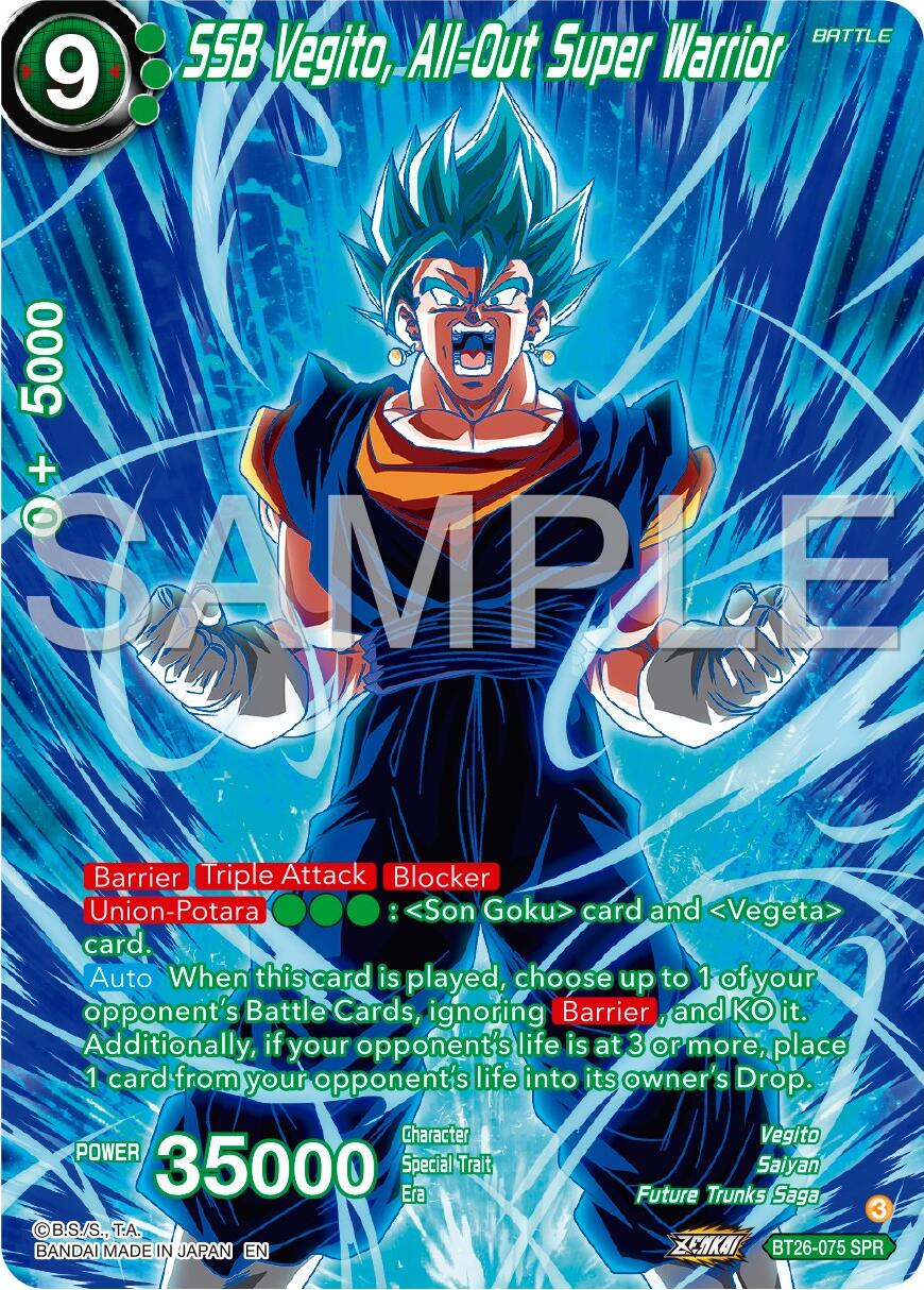 SSB Vegito, All-Out Super Warrior (SPR) (BT26-075) [Ultimate Advent] | Sanctuary Gaming