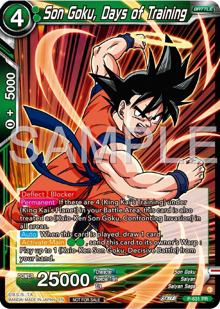 Son Goku, Days of Training (Zenkai Series Tournament Pack Vol.9) (P-631) [Promotion Cards] | Sanctuary Gaming