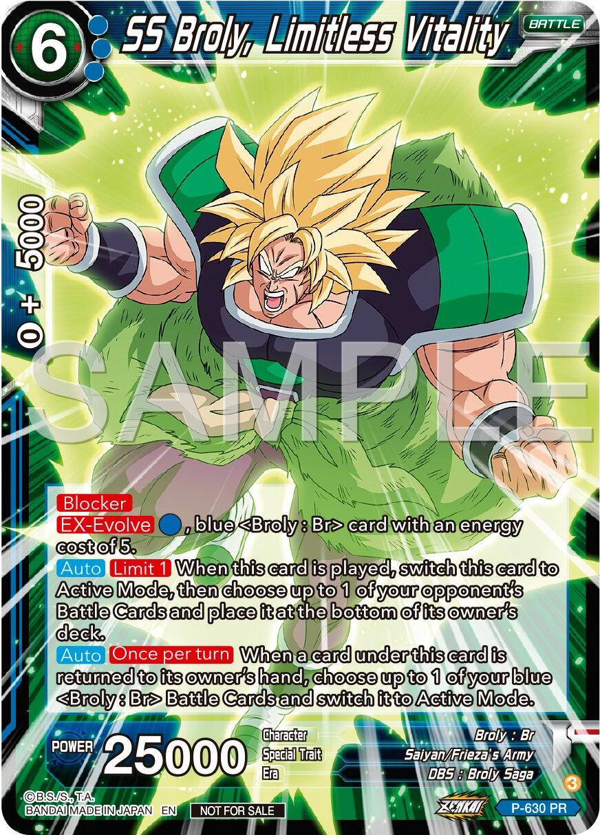 SS Broly, Limitless Vitality (Zenkai Series Tournament Pack Vol.9) (P-630) [Promotion Cards] | Sanctuary Gaming