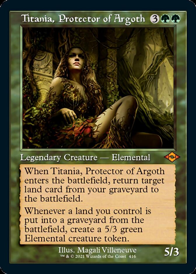 Titania, Protector of Argoth (Retro Foil Etched) [Modern Horizons 2] | Sanctuary Gaming