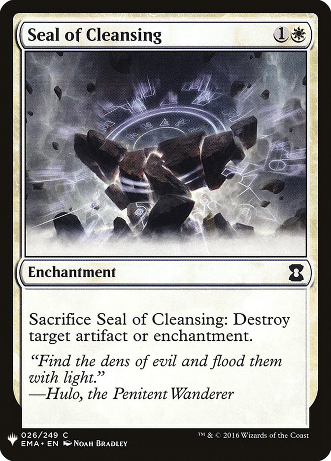 Seal of Cleansing [Mystery Booster] | Sanctuary Gaming