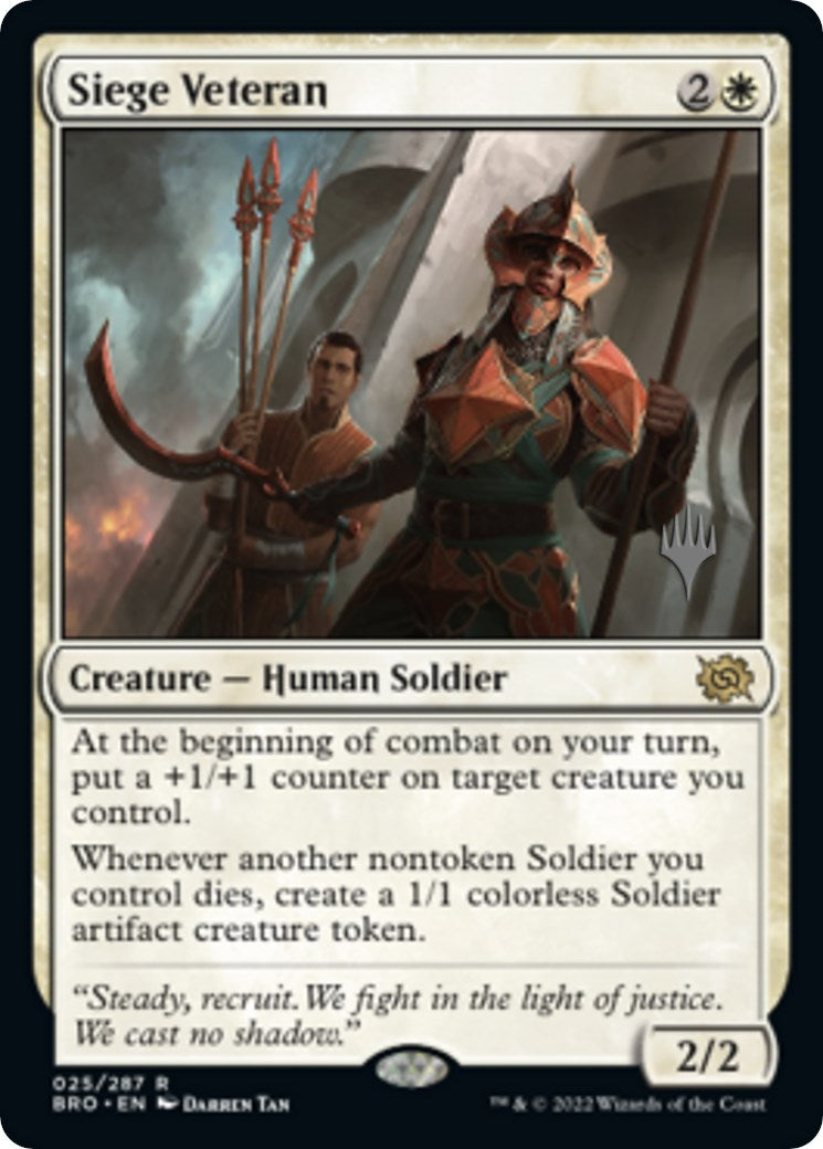 Siege Veteran (Promo Pack) [The Brothers' War Promos] | Sanctuary Gaming