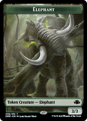 Elephant // Saproling Double-Sided Token [Dominaria Remastered Tokens] | Sanctuary Gaming