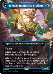 Tamiyo, Inquisitive Student // Tamiyo, Seasoned Scholar (Borderless) (Textured Foil) [Modern Horizons 3] | Sanctuary Gaming