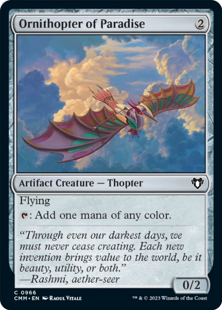 Ornithopter of Paradise [Commander Masters] | Sanctuary Gaming