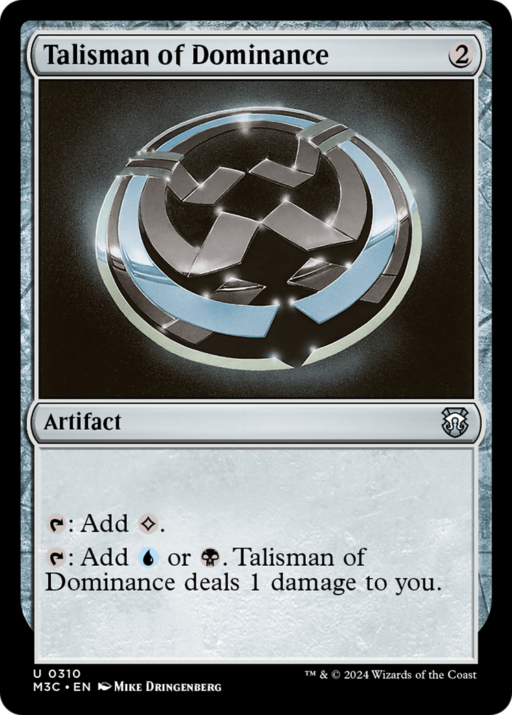 Talisman of Dominance (Ripple Foil) [Modern Horizons 3 Commander] | Sanctuary Gaming