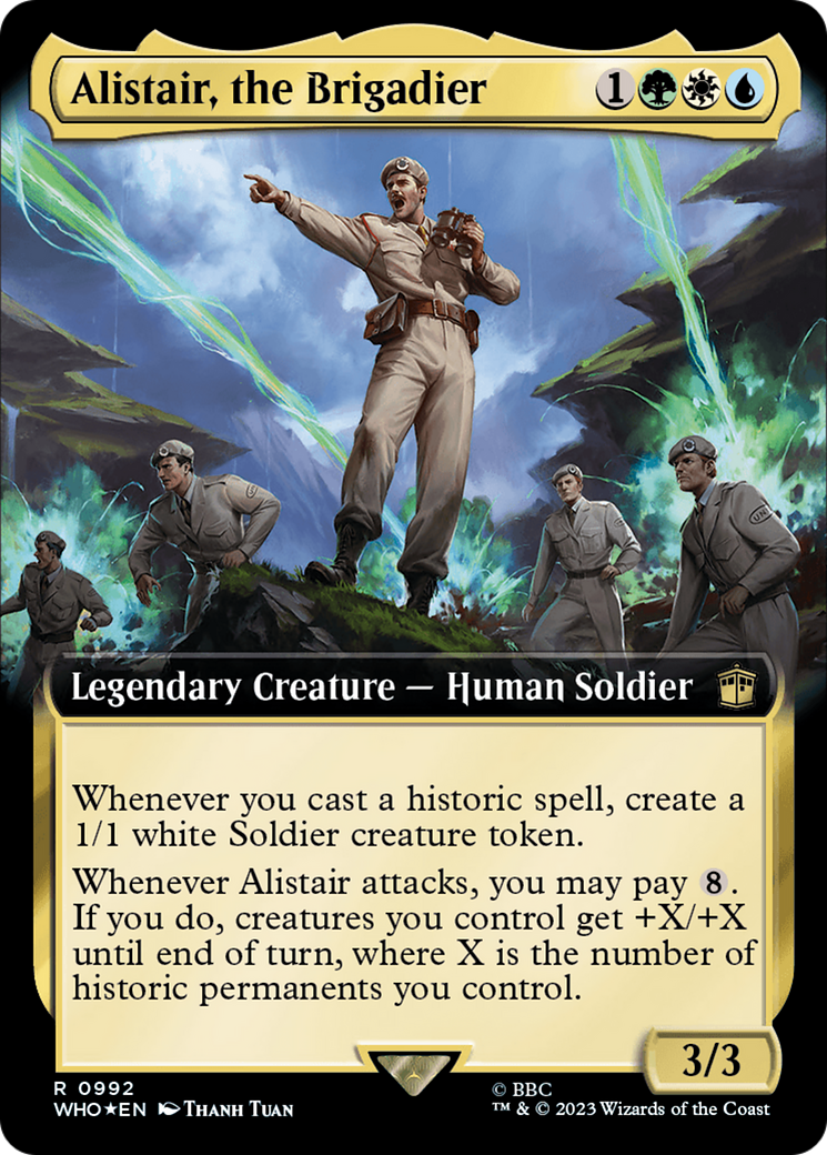 Alistair, the Brigadier (Extended Art) (Surge Foil) [Doctor Who] | Sanctuary Gaming
