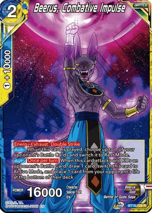 Beerus, Combative Impulse (BT16-128) [Realm of the Gods] | Sanctuary Gaming