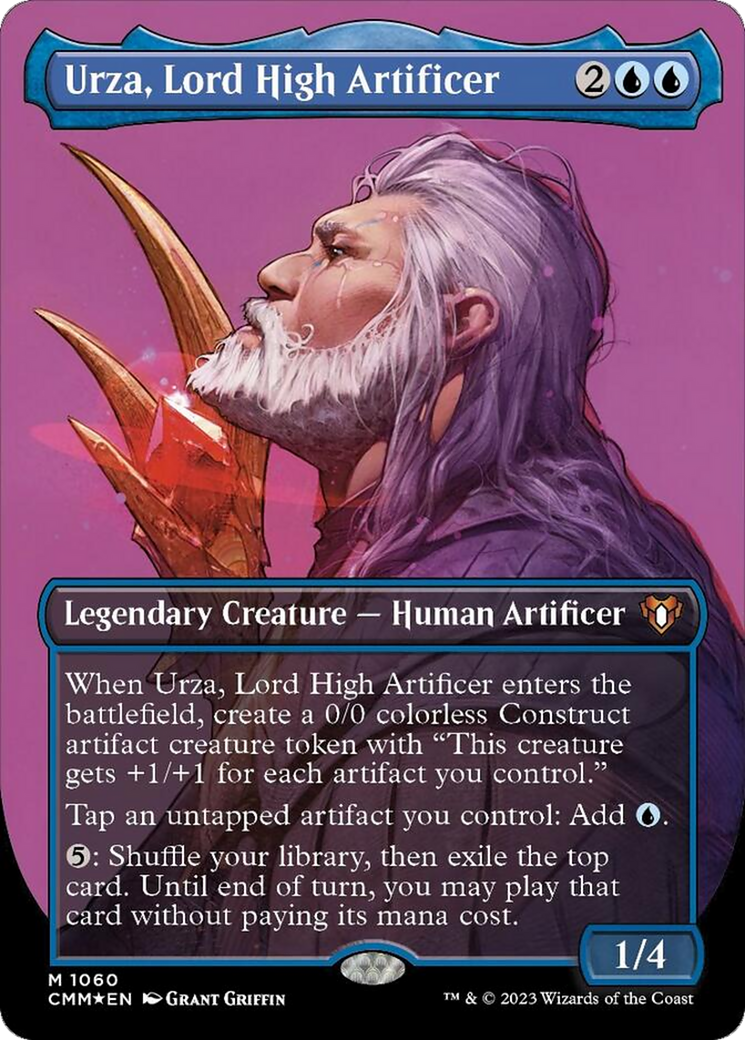 Urza, Lord High Artificer (Borderless Textured Foil Frame Break) [Commander Masters] | Sanctuary Gaming