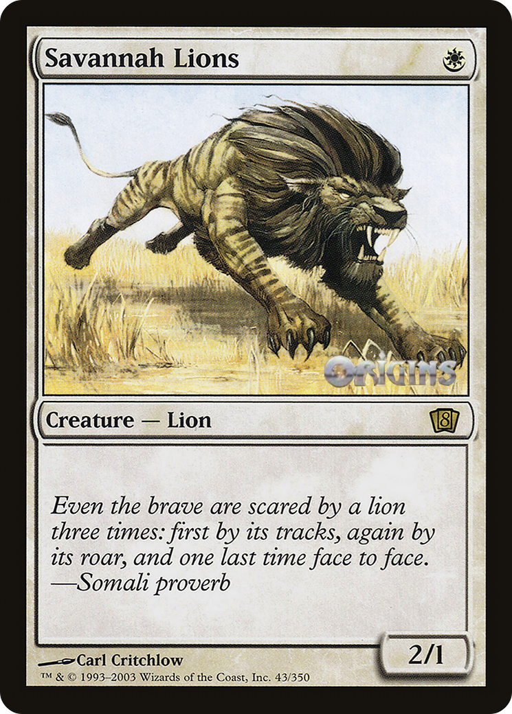 Savannah Lions (Origins 2003) [Oversize Cards] | Sanctuary Gaming