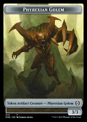 Rebel // Phyrexian Golem Double-Sided Token [Phyrexia: All Will Be One Tokens] | Sanctuary Gaming