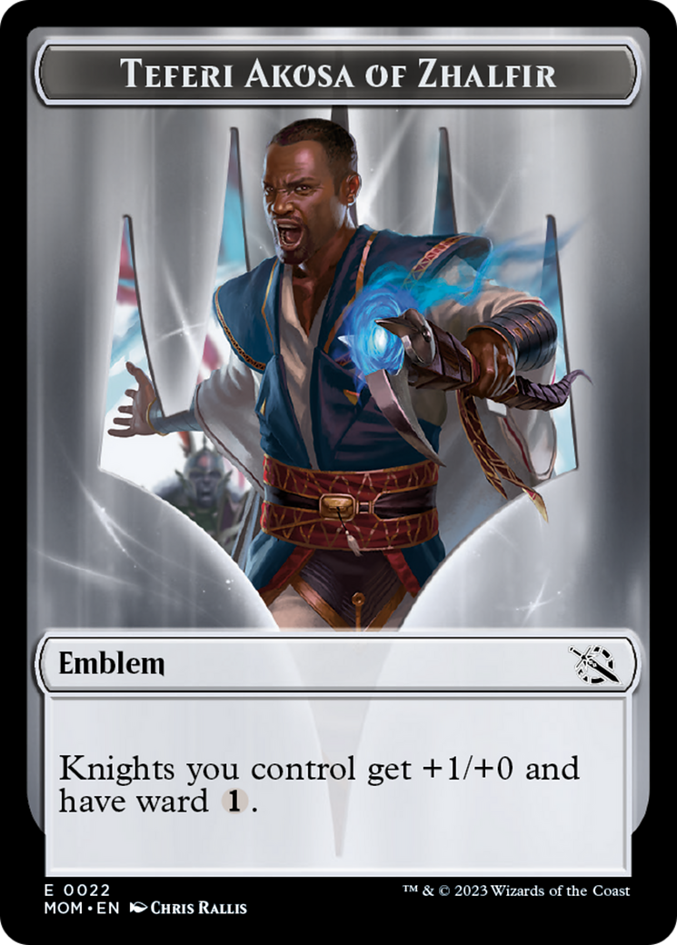 Elemental (2) // Teferi Akosa of Zhalfir Emblem Double-Sided Token [March of the Machine Tokens] | Sanctuary Gaming